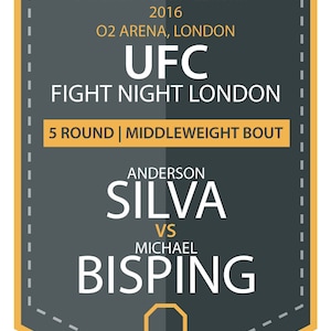 MMA Personalised Infographic Ticket Display - Etsy