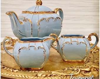 Mint vintage condition SADLER teapot, milk jug and sugar bowl