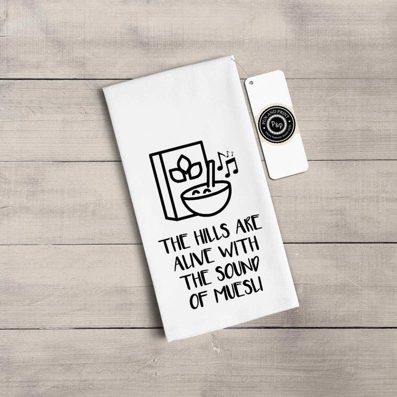 Hills Are Alive Song Lyric Tea Towel Pun Song Lyrics Etsy