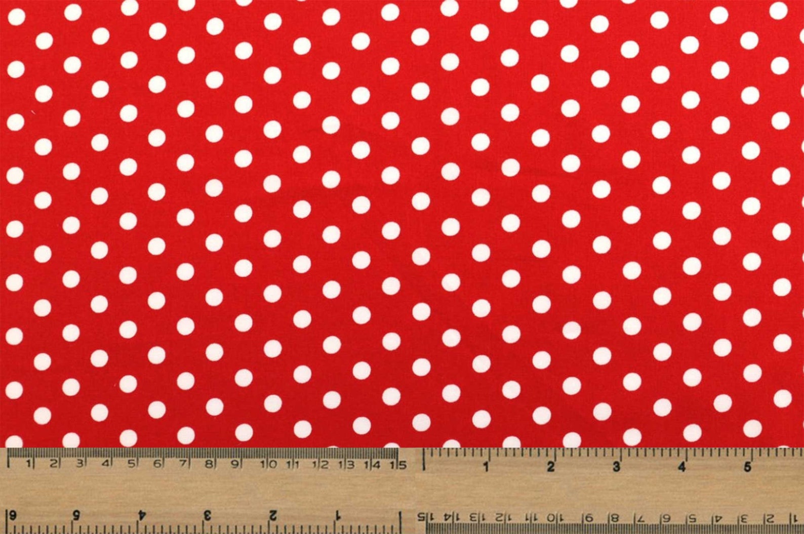 Red Polka Dot Fabric Fabric by the Yard Fat Quarters Etsy