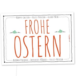 Osterkarte FROHE OSTERN mit Ostereiern aus Recyclingpapier | Art.-Nr. 117