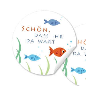 Aufkleber FISCHE schön dass ihr da wart aus Recyclingmaterial | Art.-Nr. 120