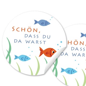 Aufkleber FISCHE schön dass du da warst aus Recyclingmaterial | Art.-Nr. 120