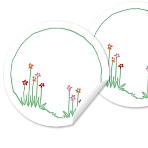 Aufkleber blanko BLUMENWIESE aus Recyclingmaterial | Art.-Nr. 116