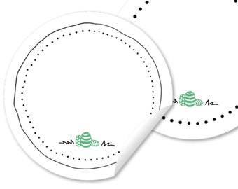 Osteraufkleber blanko OSTEREIER aus Recyclingmaterial