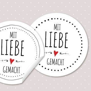 Aufkleber mit Liebe gemacht HERZ Recyclingmaterial | Art.-Nr. 111