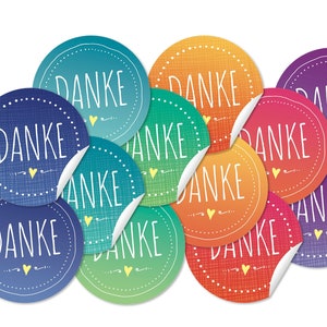 Aufkleber DANKE bunter Verlauf Recyclingmaterial | Art.-Nr. 114