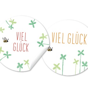 Aufkleber viel Glück KLEE gemischt Recyclingmaterial | Art.-Nr. 136