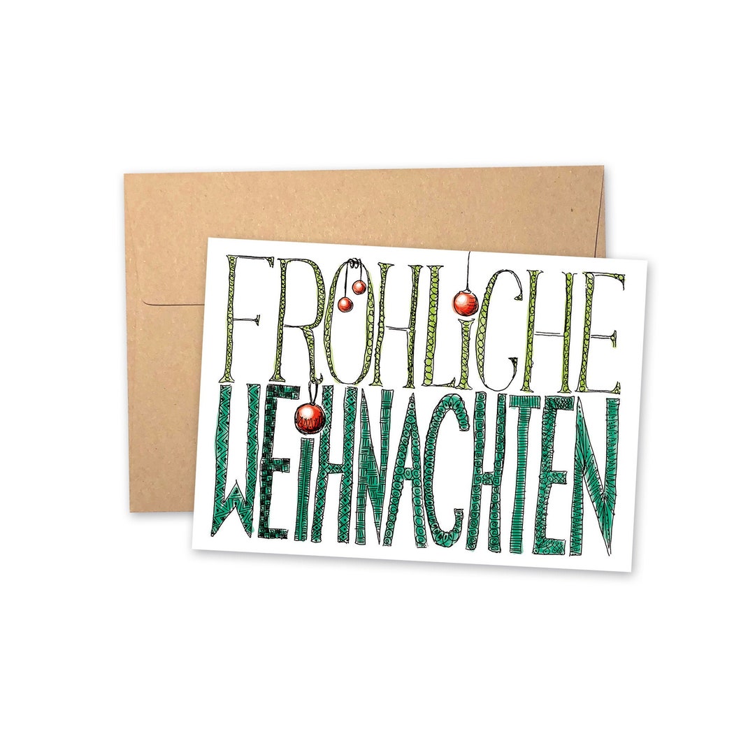 Weihnachtskarte mit Textvordruck aus Recyclingpapier FRÖHLICHE