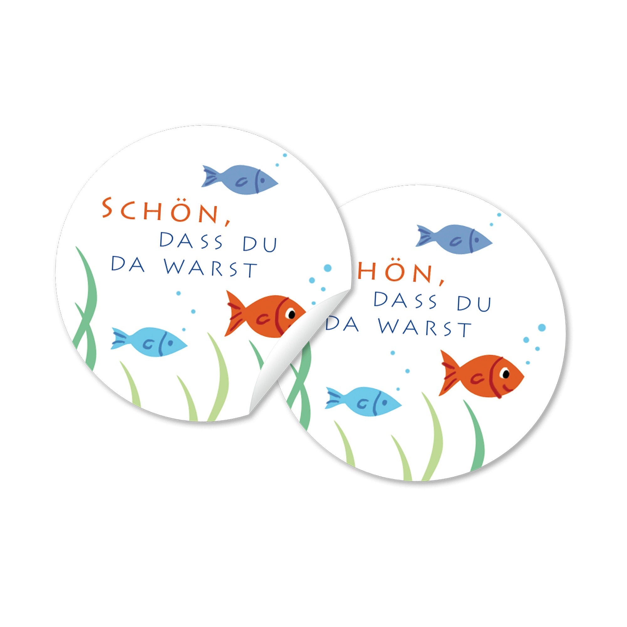 Aufkleber FISCHE schön dass du da warst aus Recyclingmaterial Etsy.de