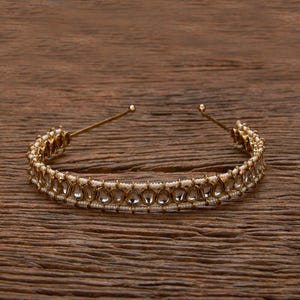 Luxury Pearl Kundan Sheeshphool Hairband | Indian Bridal Hair Accessory | South Indian Wedding Jewelry | Punjabi Bride Headpiece