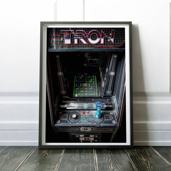 Tron Poster Pop Culture Arcade Machine Wall Decor Digital Etsy