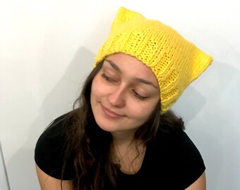 Chat Bonnet En Tricot Etsy