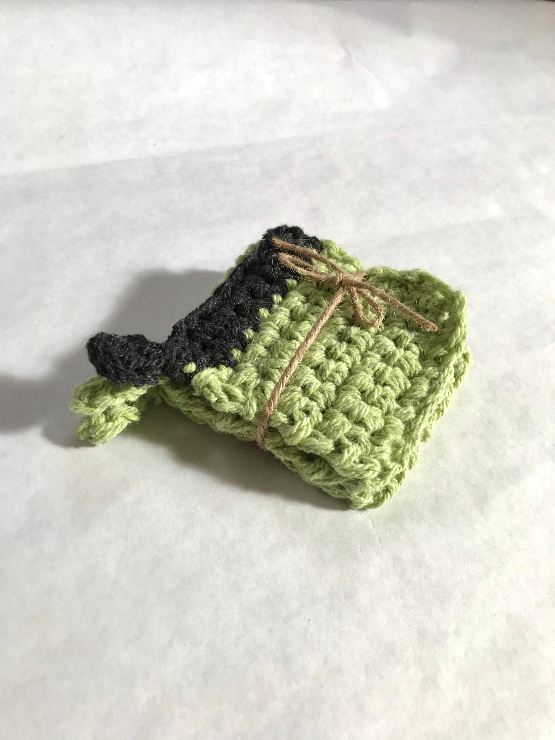 Tawashis Eponges Lavables Réutilisables Zéro Déchets - Crochet Polycoton Coton Recyclé Fait Main en 