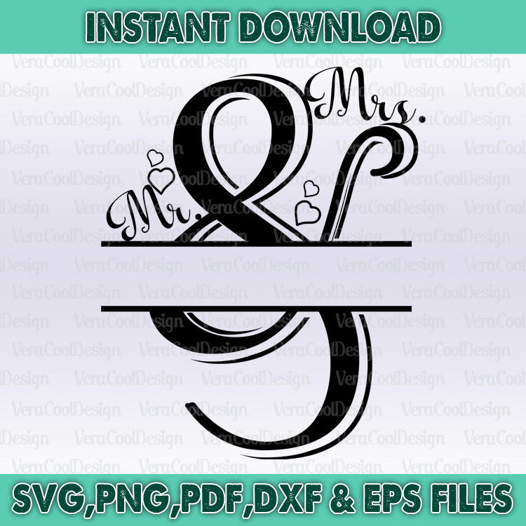 Download Mr. and Mrs. Split monogram svg/Mr. and Mrs. Split svg/Mr. and | Etsy