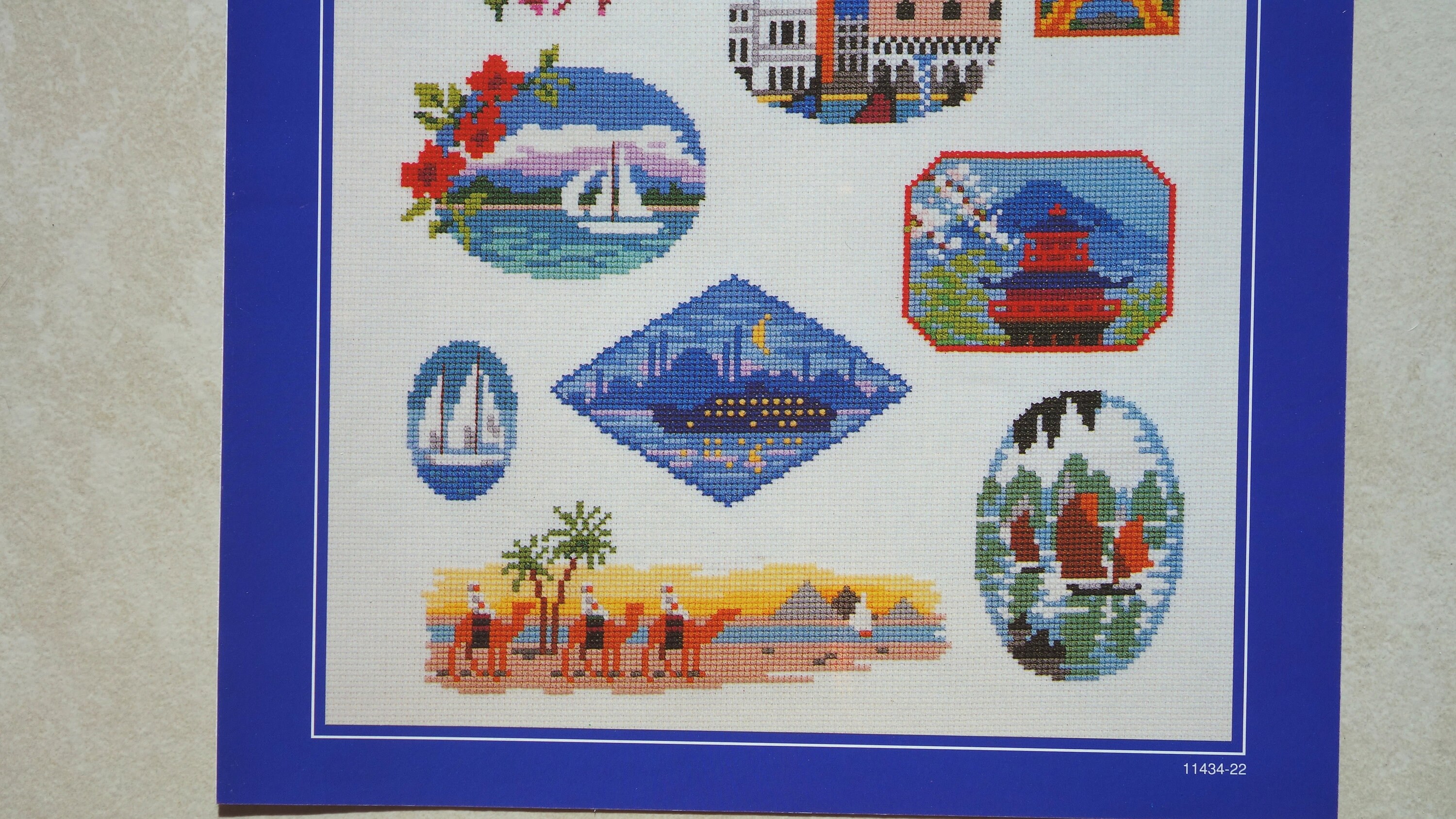 Crossstitch sheet Travel around the world by DMC Etsy