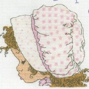 Cross-stitch pattern &quot;Model little girl&#39;s head&quot;, downloadable pattern, Sarah Kay - Embroidery pattern