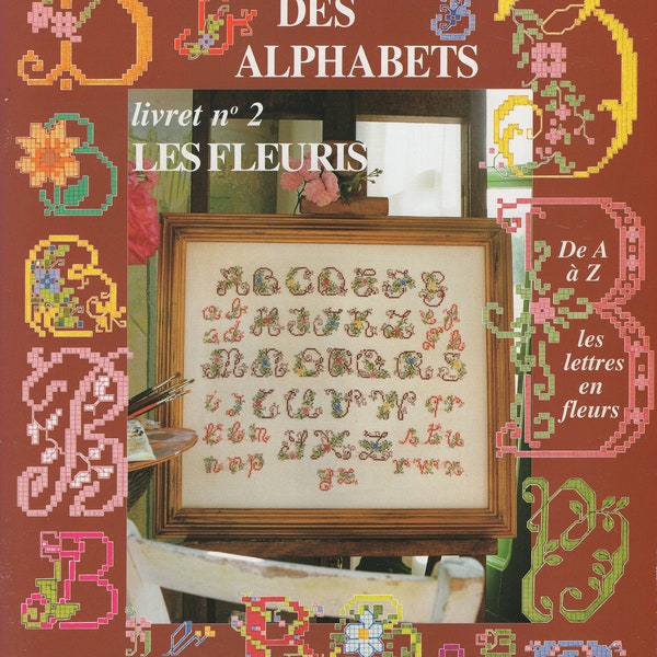 Magazine Encyclopédie des alphabets - N 2 - Les fleurs - Occasion en bon état - ABC fleuris - Point de croix