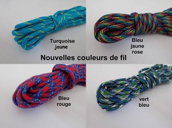 Bracelet Paracord Bleu & Rouge, En stock!
