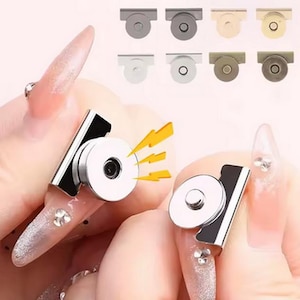 Botón magnético para cierre de bolso metálico sin costura