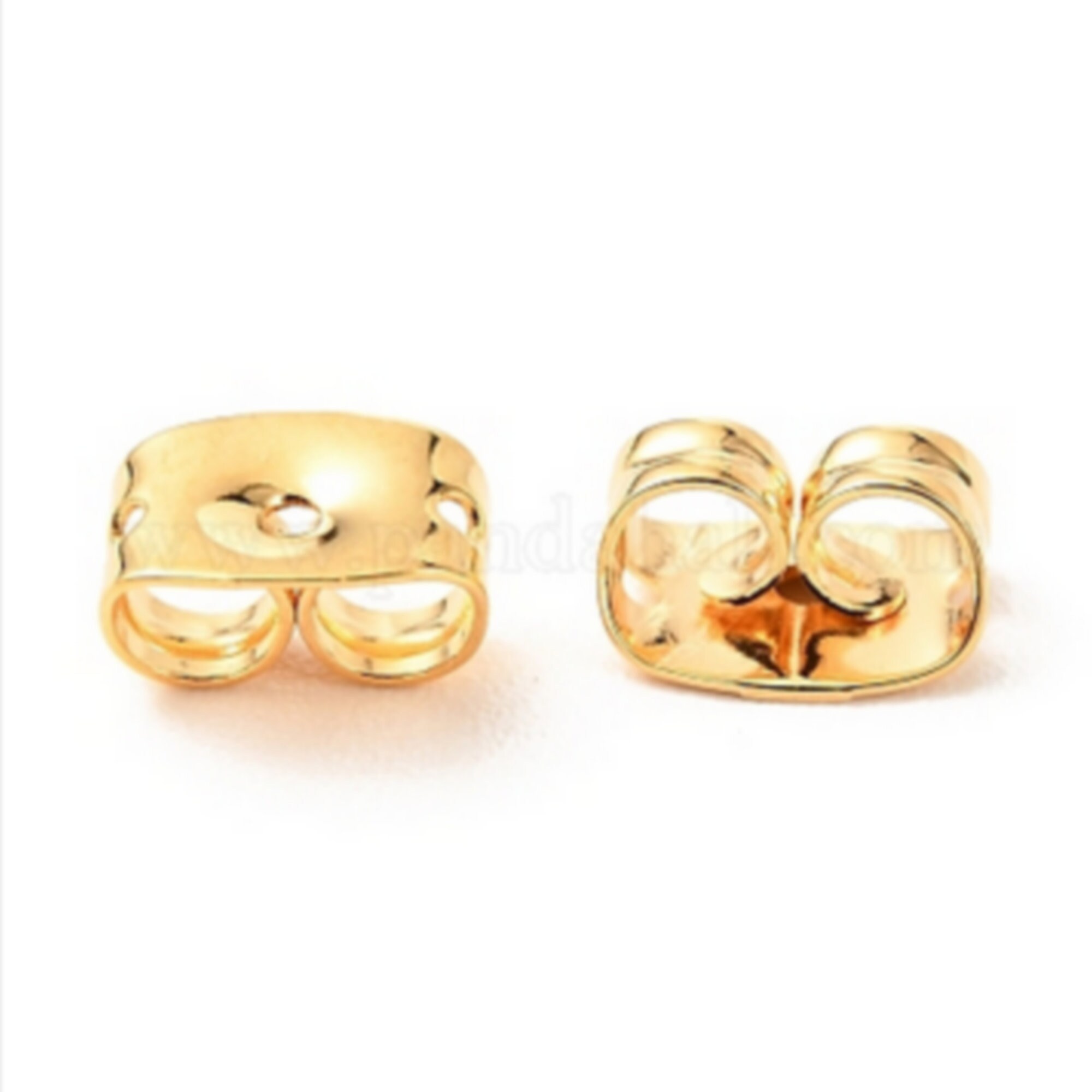Fermoir Papillon Pour Boucles D'oreilles En Or Jaune 18K (750) - Poids 0,3g, Qualité Italie, Livraison Offerte