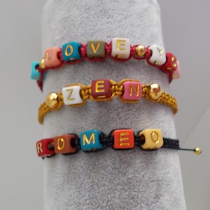 Pulsera personalizada con NOMBRE o MENSAJE para adultos bajo pedido