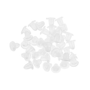 50 ou 100 Fermoirs Stop Embouts poussoir pour Boucles D'oreille image 2