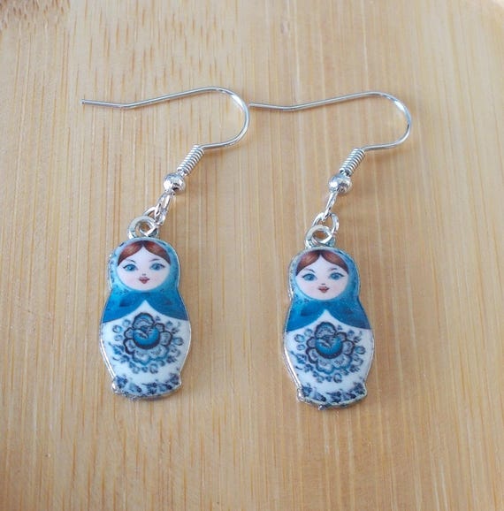 Boucles d'oreilles MATRIOCHKA POUPÉE RUSSE | Svitlana Mykhed