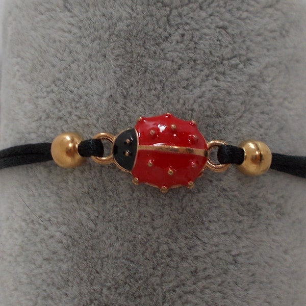 Bracelet COCCINELLE fil satin fin couleurs au choix