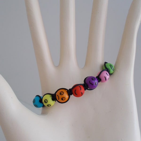 Bracelet petits SMILES multicolores pour enfant