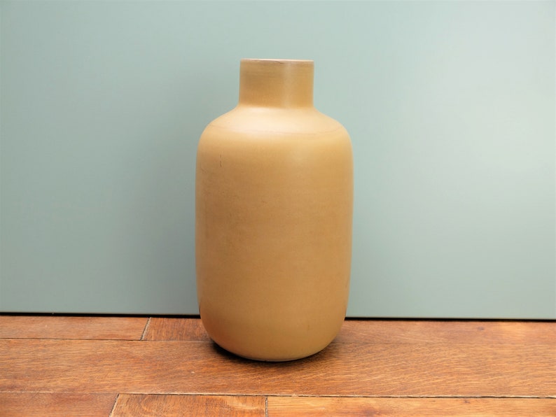 Vintage Golden Yellow Vase Villeroy Boch Mettlach Etsy