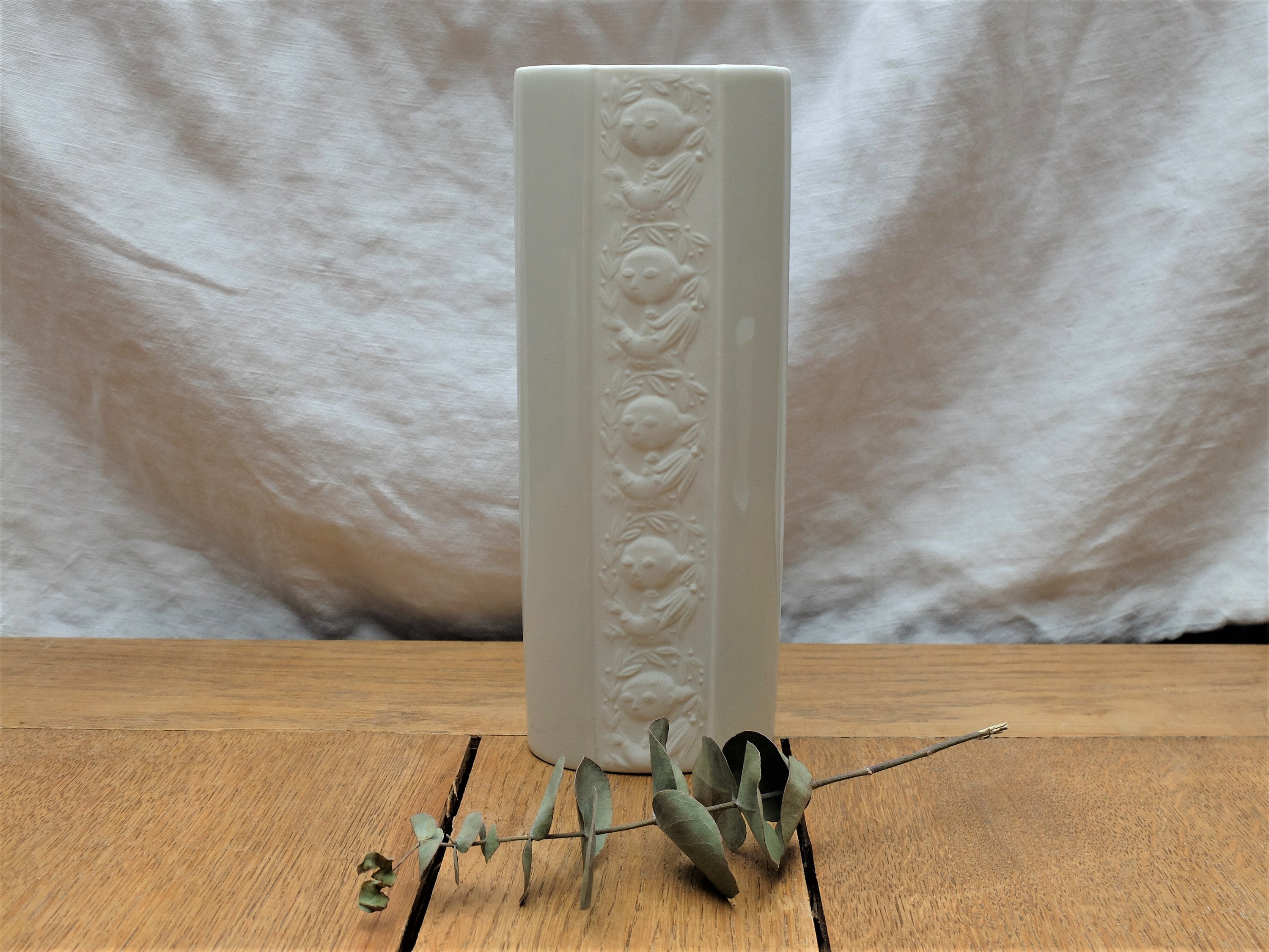 Vintage white vase biscuit biscuit porcelain Rosenthal BJÖRN WIINBLAD 70s