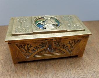 Vintage box jewelry box jewelry box jewelry box SCHATZKISTE brass or bronze rarely unusual