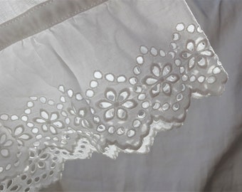 Antik:orig unbenutzte Weiß Wäsche Spitze 100% Baumwolle 40mm um 1900 Nr.6 