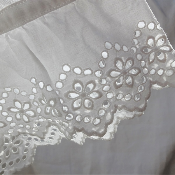 Vintage weiße Baumwoll Unterwäsche BODY mit SPITZE Weisswäsche um 1900 Jahrhundertwende ANTIK shabby