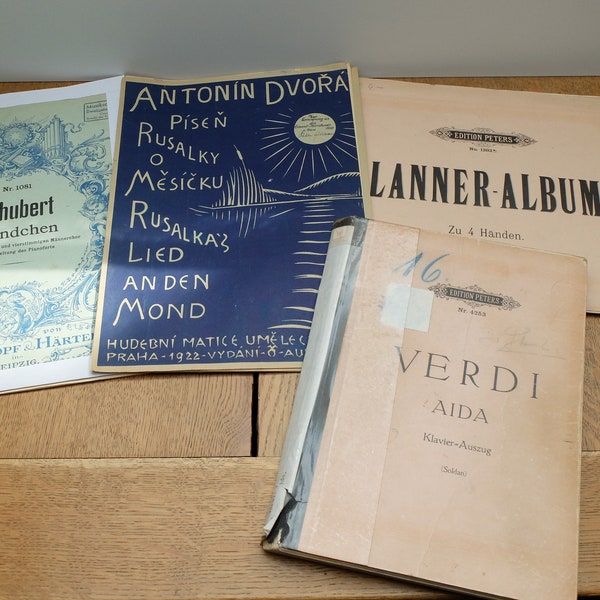 Vintage Klaviernoten KONVOLUT antik um 1900 Jugendstil Jahrhundertwende