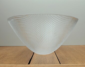 Vintage glass bowl TRIGONA HOLMEGAARD Torben Jørgensen Royal Copenhagen Denmark XXL 31.5 cm rare