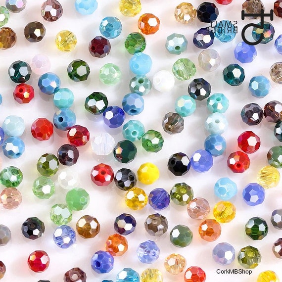 100Pcs Mixed Colors Attractive Gemstone Round Beads 8mm Jewelery Making