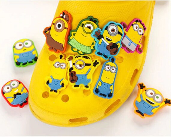 50pcs Minions Shoe Charms Accessories Buckles Fit for Shoes Bracelets Bands Gift