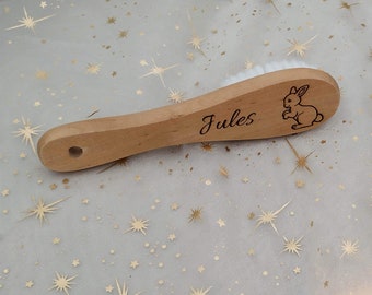 Personalized baby hair brush by engraving, birth gift