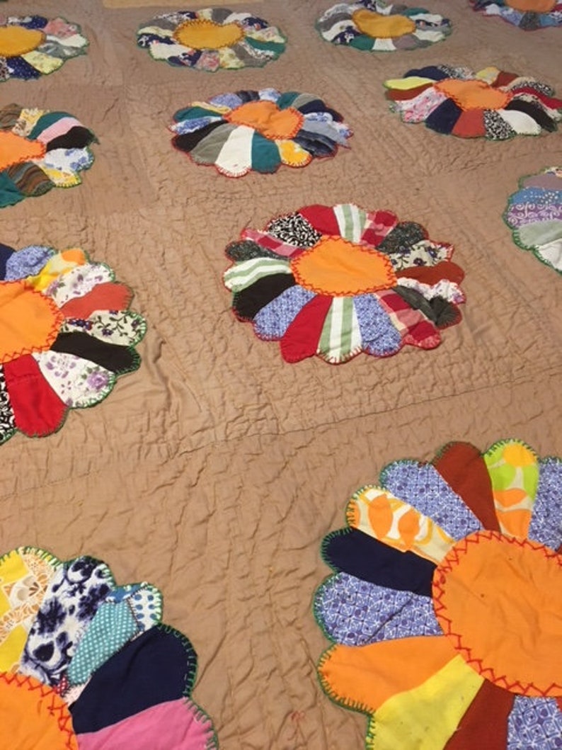 Handmade Patchwork Vintage Quilt, perfect for baby, grandmother, girl, or Farmhouse Decor in the Living Room