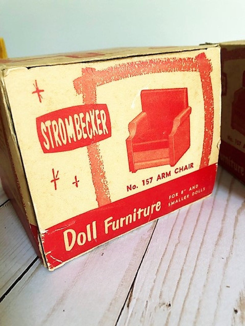 Vintage Strombecker Dollhouse Furniture Pair of Two MCM Etsy