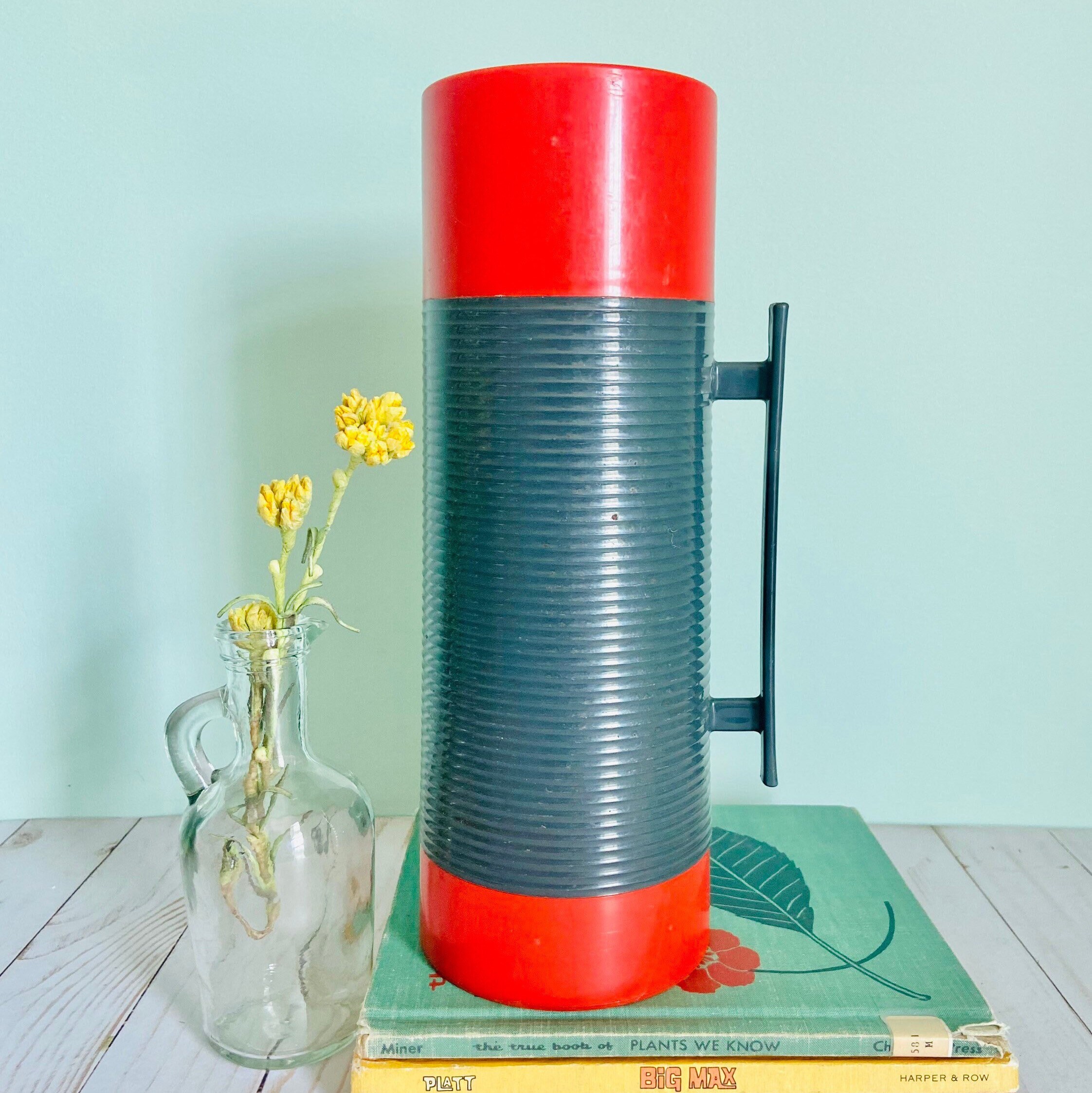 Vintage Aladdin Duraclad Quart Size Ribbed Thermos Etsy