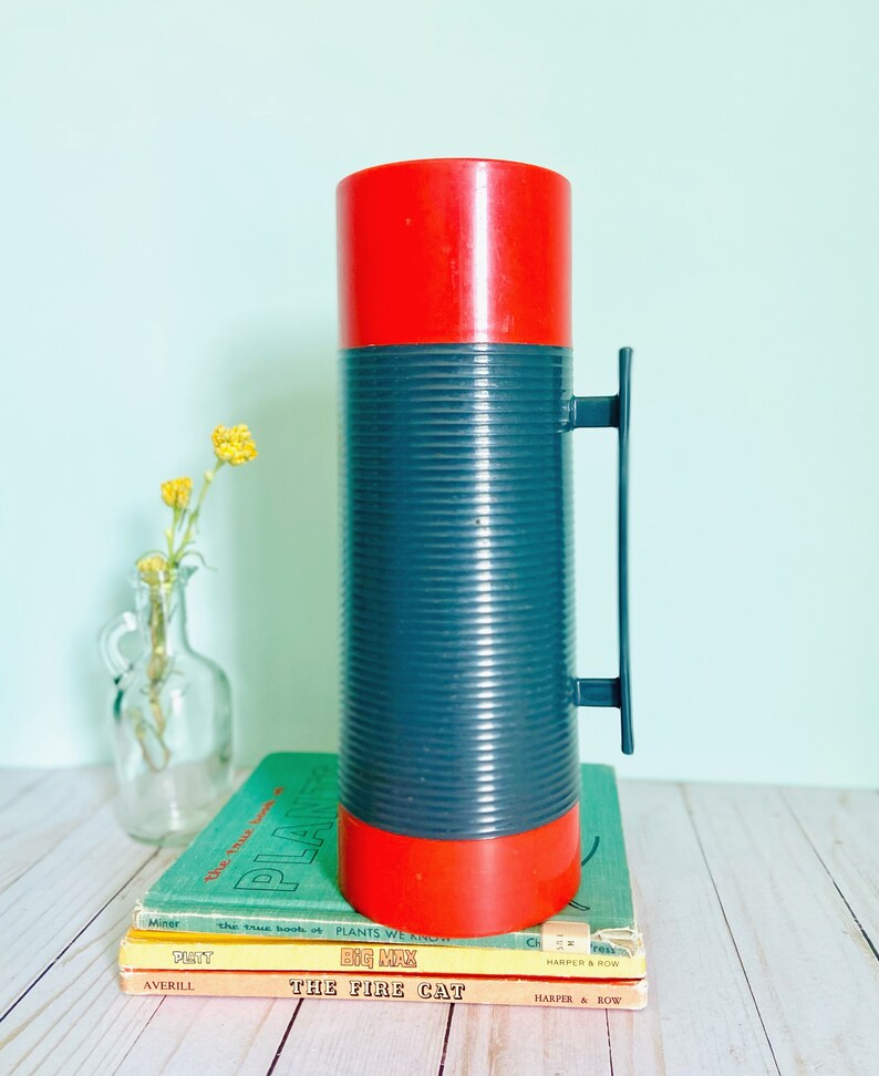 Vintage Aladdin Duraclad Quart Size Ribbed Thermos Etsy