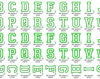 Applique College Font Set 1 Embroidery Design