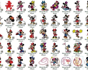 Disney's Minnie Mouse Digital Bundle - Embroidery Designs - Embroidery Font - True Type Font File - SVG Files