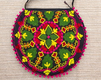 Festival ethnic embroidery bag, boho bag, hippie bag, crossbody hobo bag OOAK colorful, multi-color