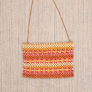 Beaded boho clutch, small beaded purse