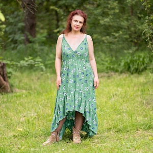 Long floral dress, boho summer dress