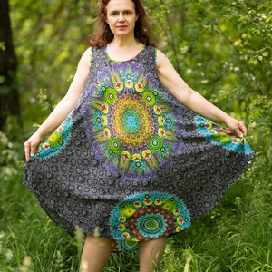 Plus size boho dress, Indian mandala dress, hippie maternity dress